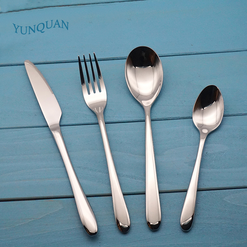 Mirror finish stainless steel spoon fork knife