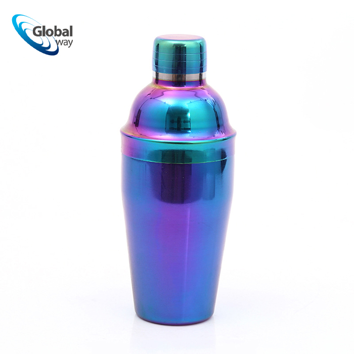 Iridescent metallic electroplate cocktail shaker wine shaker cocktail mixer bar tool barware