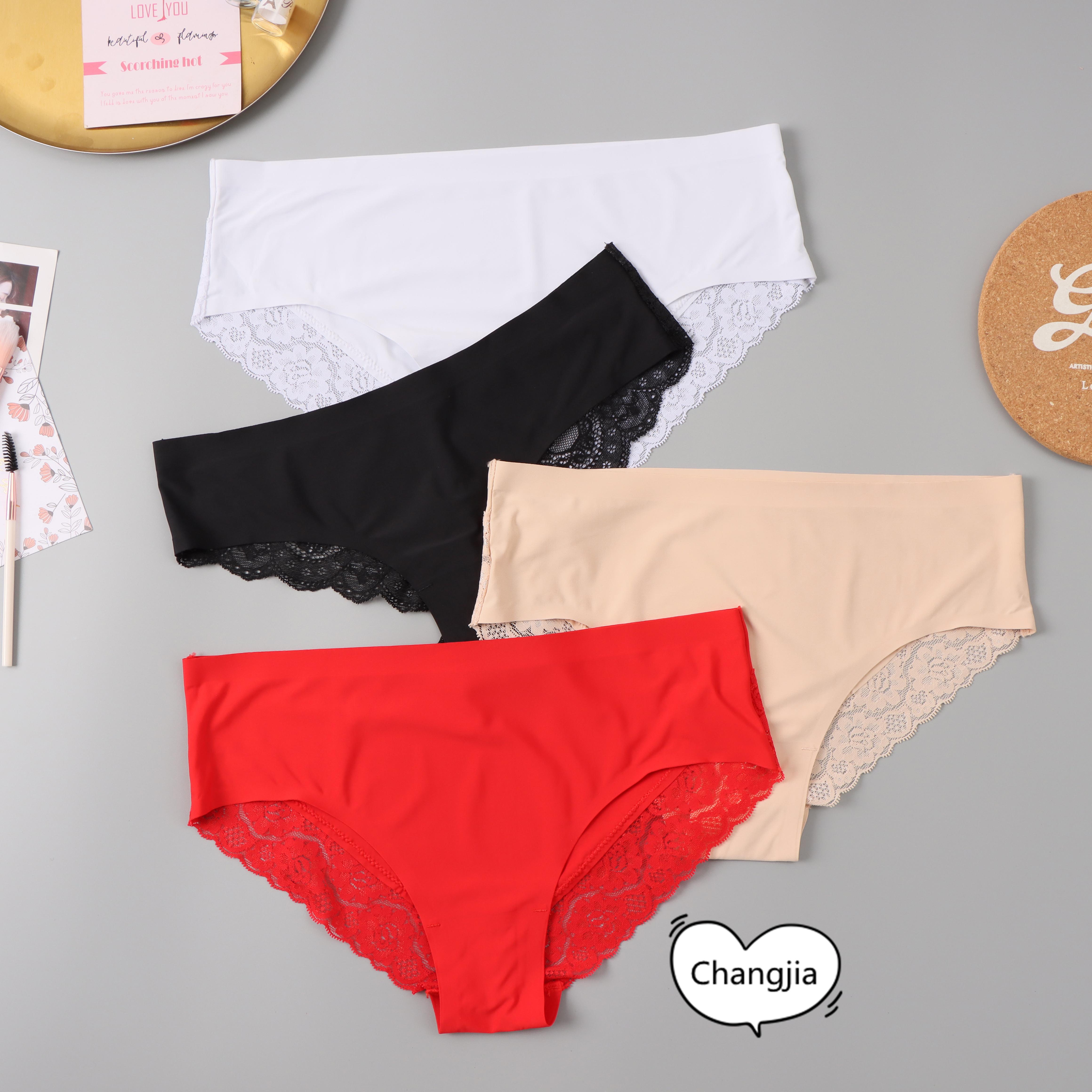 Seamfree Bonded Panty With Lace Soft Fabric Made Of Nylon/Spandex.