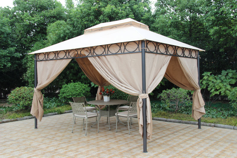 3×4M Victoria gazebo w/ side wall