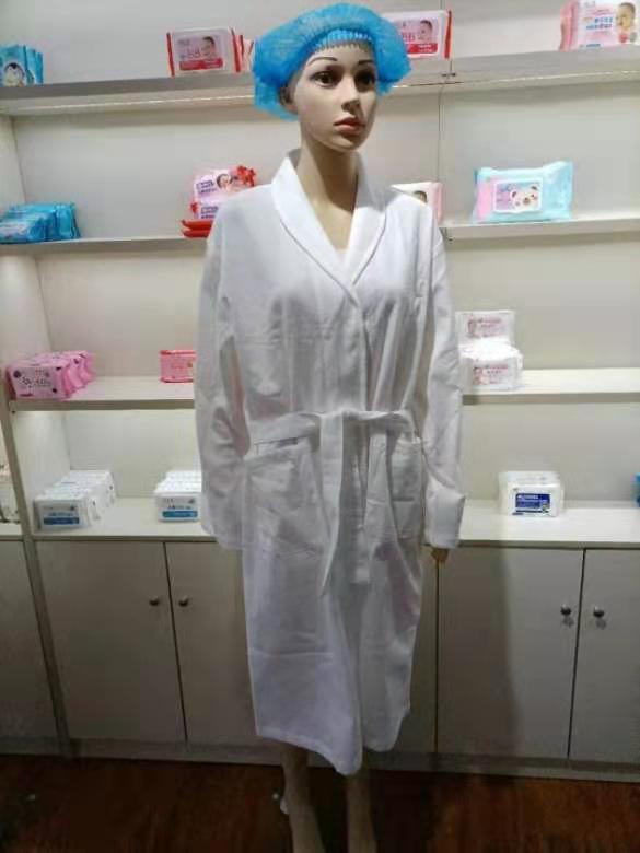 Customized beauty salon disposable degradable wood pulp plant fiber bathrobe