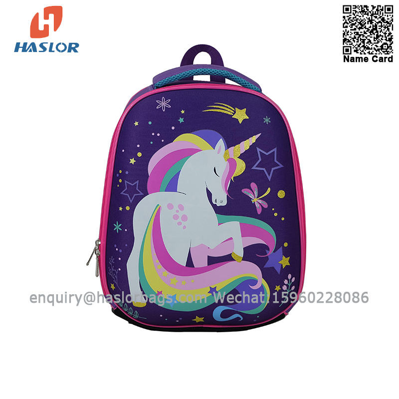 Hot Selling Back to school bag Unicorn Durabel EVA Kid school bag 3D EVA School Backpack