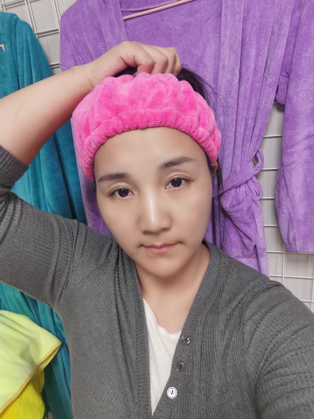 Washing face headband microfiber headband