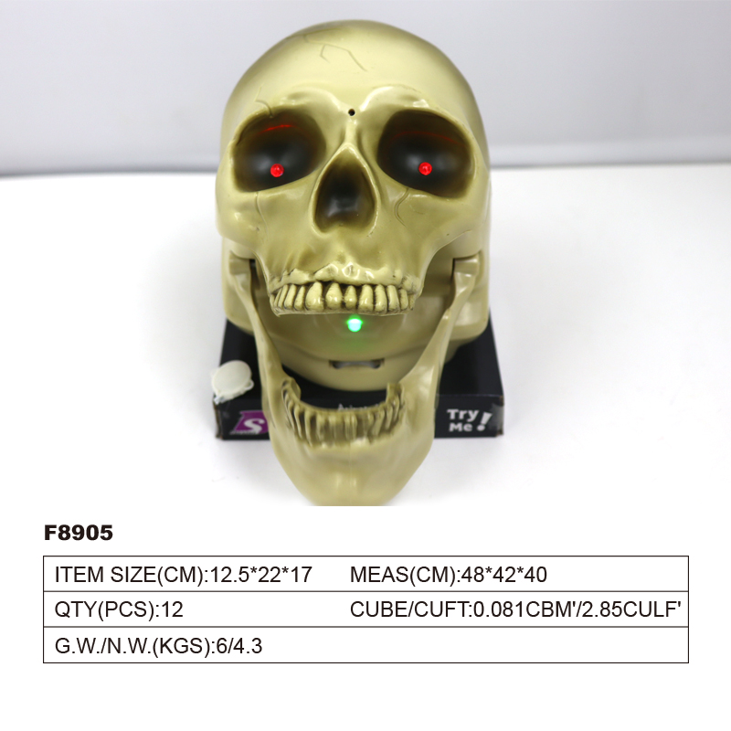 Halloween singing skelenton head