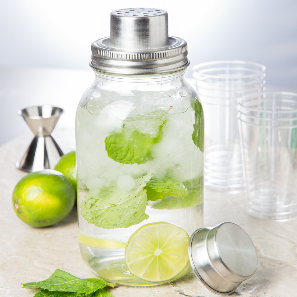 Wine bottle with shaker