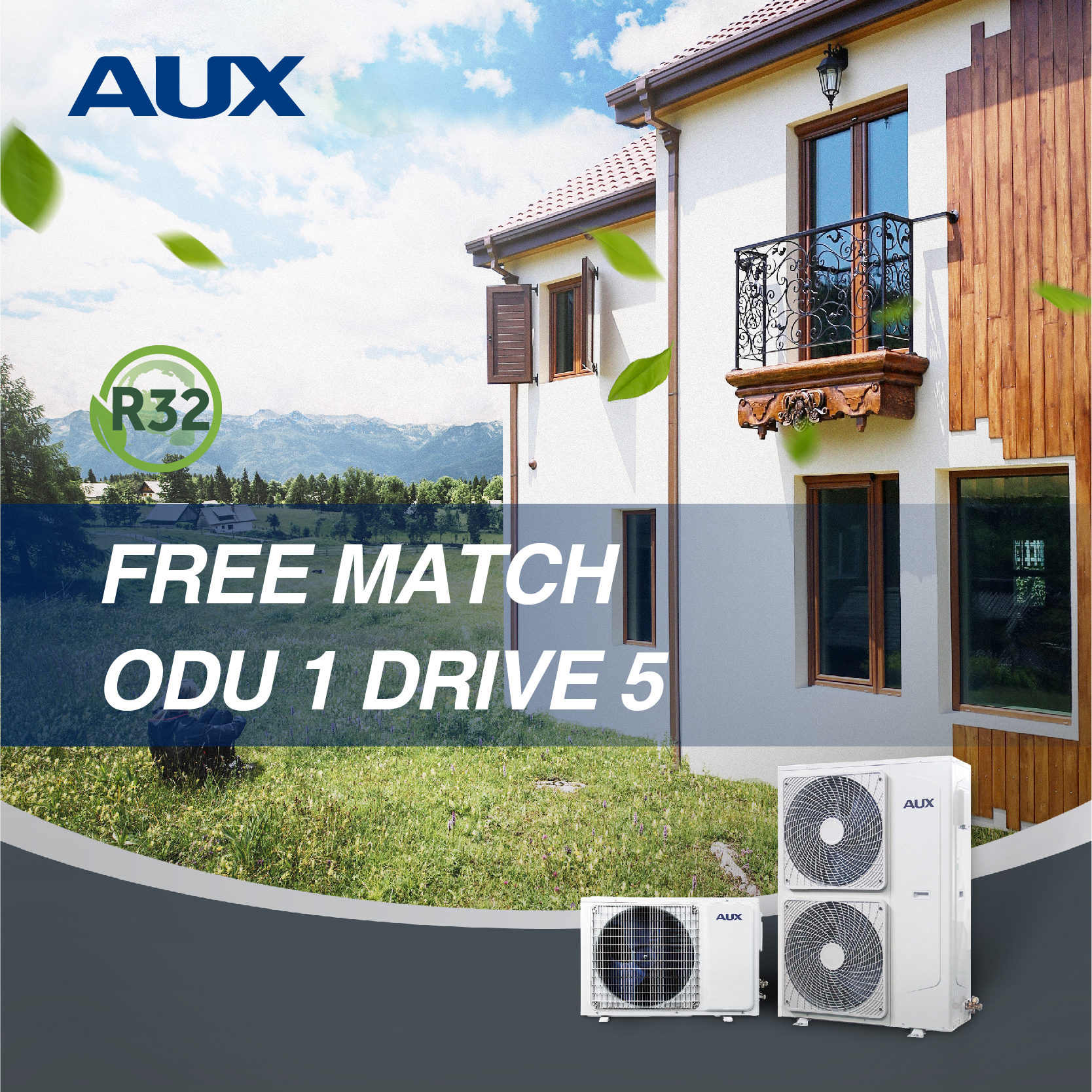 AUX R32 FREE MATCH ODU 1 DRIVE 5 Air Conditioner CAC