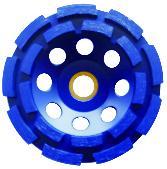 Diamond grinding cup double-row wheel for stone