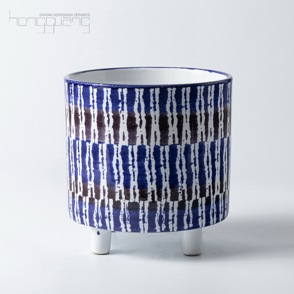 8.5"Ceramic Planter or Pot With Feet