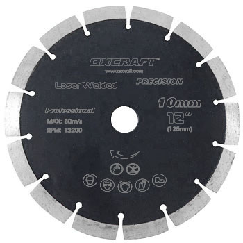 Laser welded diamond saw blade