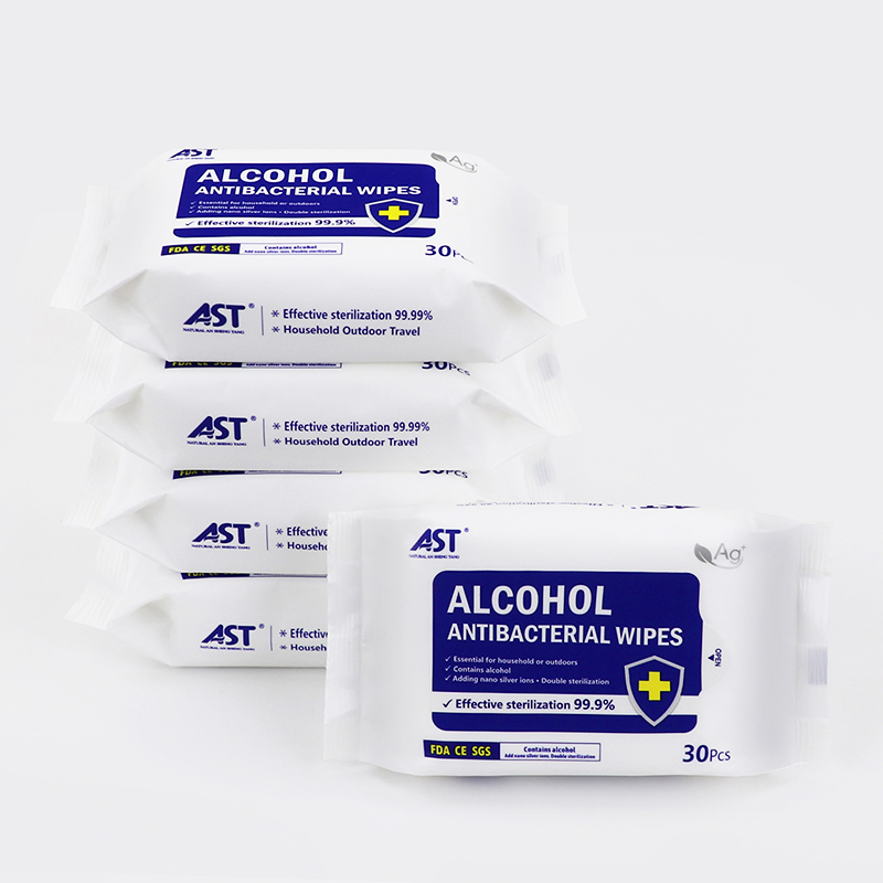 30pcs stock alcohol antibacterial wipes in 50% discount price