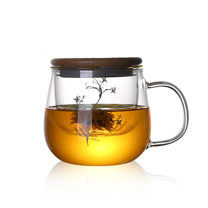 Selling 430ml 500ml High Quality Clear Heat-Resistant Glass Tea Mug For Home