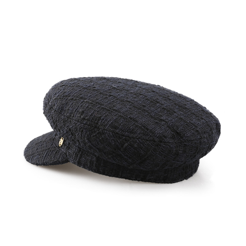 Solid Black Beret hat Newsboy Hat