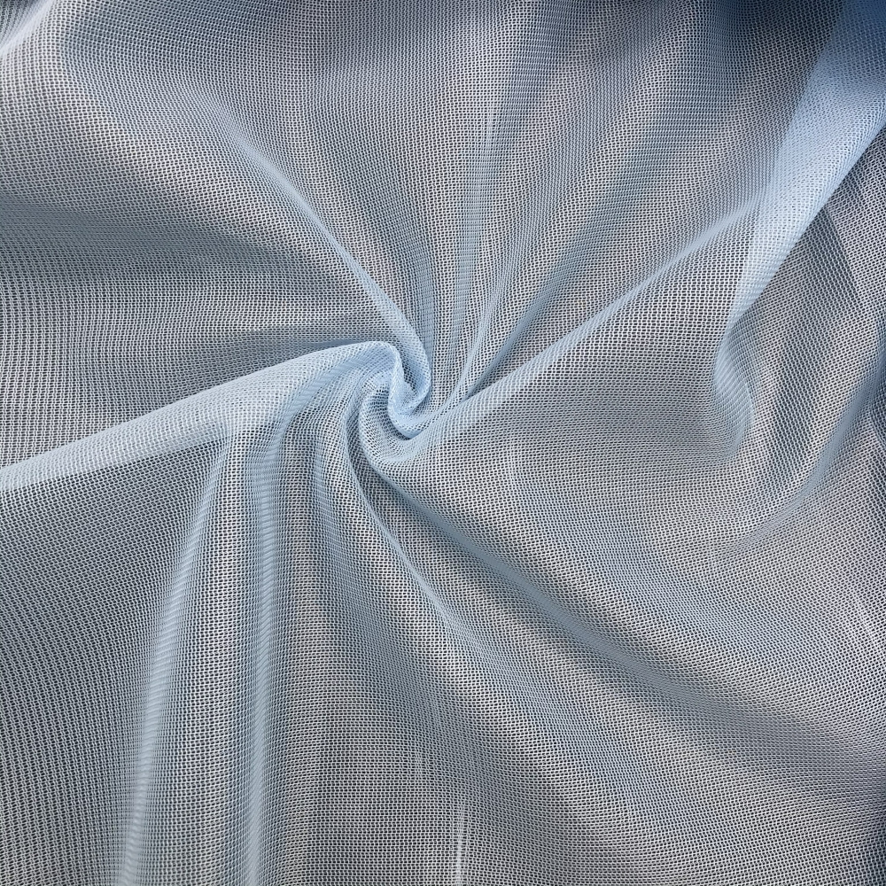 100% Polyester Sky Blue Tricot Fabric