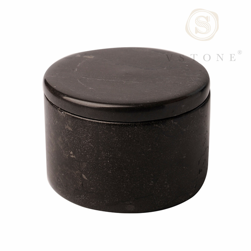 Black marble storage jar Marble crafts