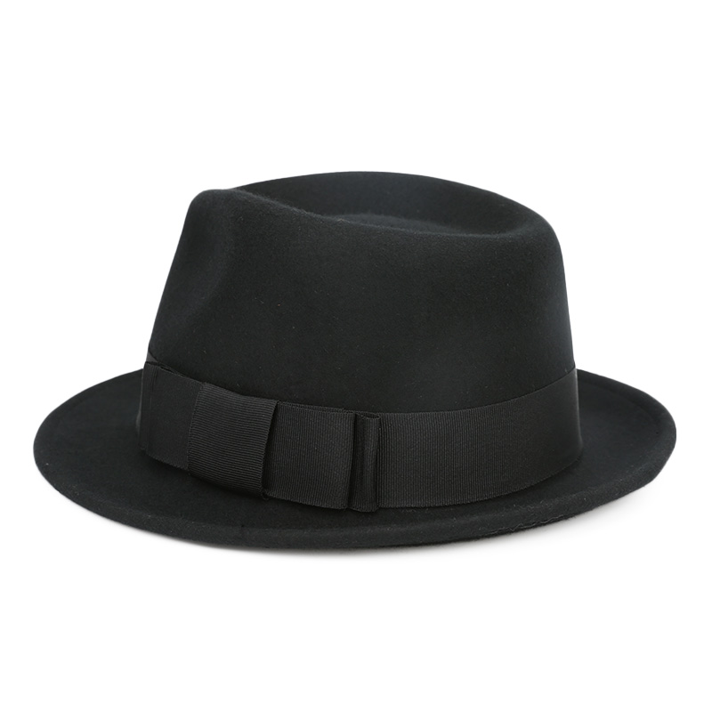 Short brim wool felt fedora hatFM151003