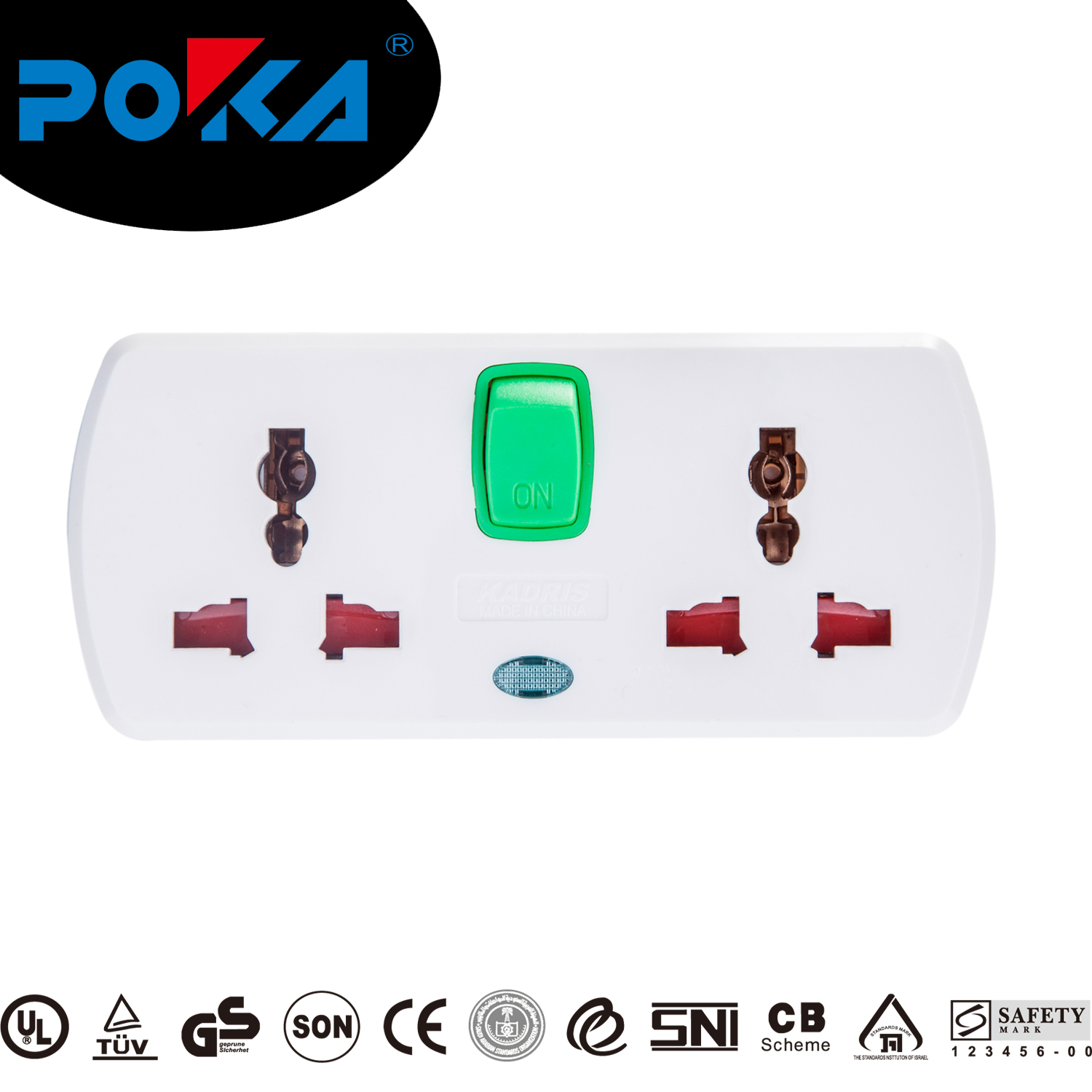 Multi switch socket with plug universal travel adaptor