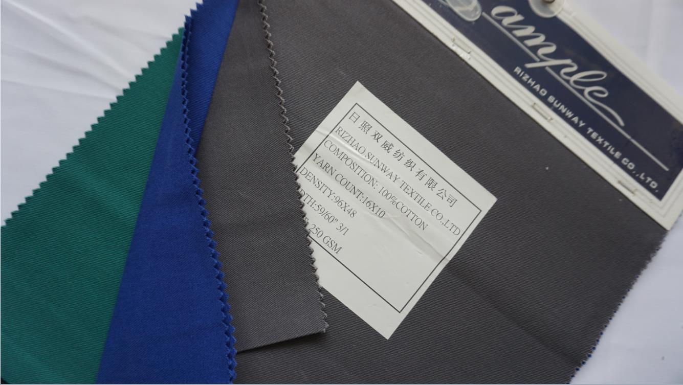 100%cotton 250gsm 3/1 Twill