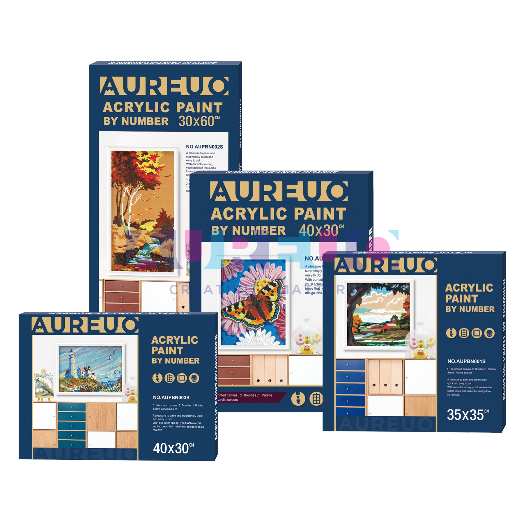 Painting-By-Number Canvas Set