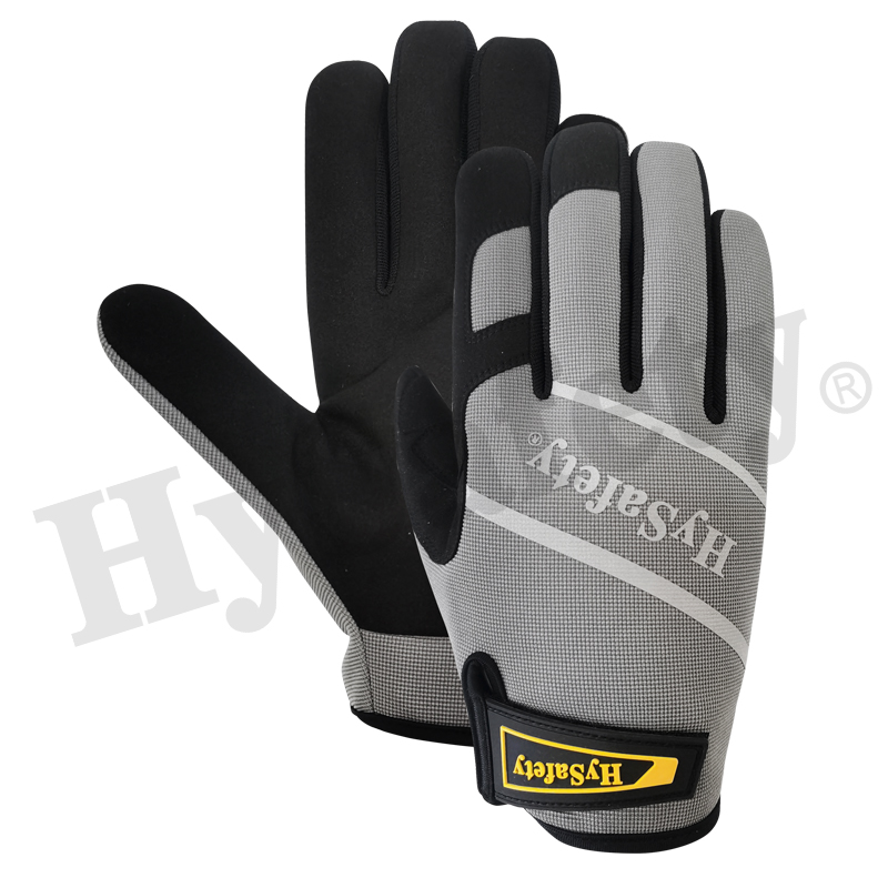 Mechanics gloves, synthetic leather glove, work gloves, reflective glove