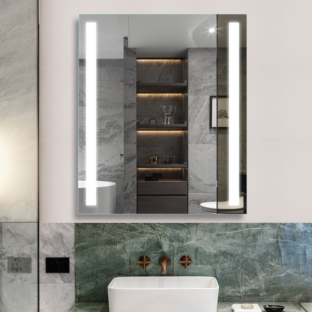 DP329 Hilton Hotel Wall Mounted Square size LED bath mirror Basin Mirror for hotel or home decor