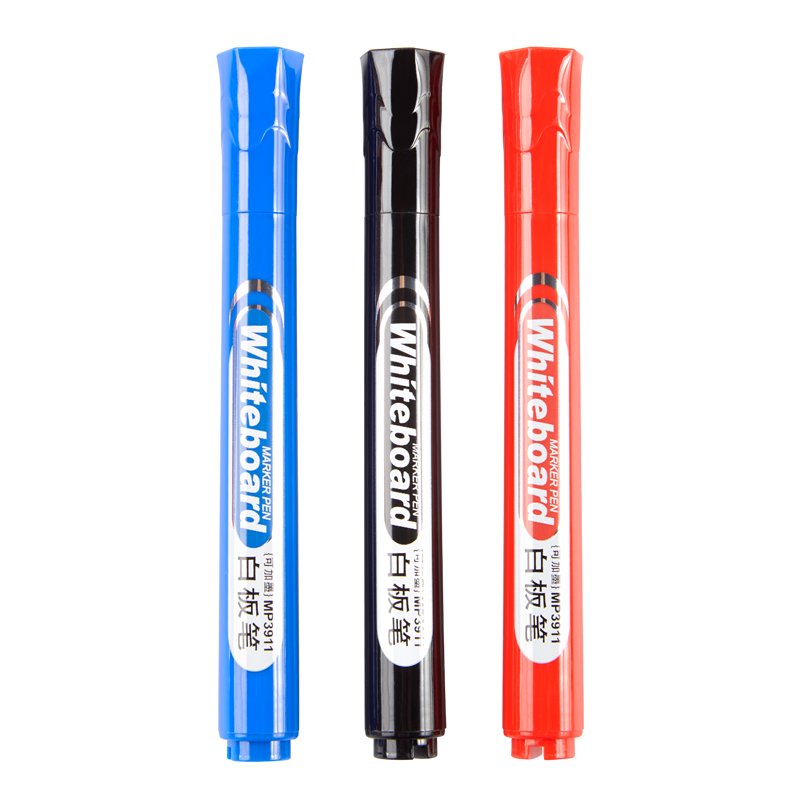 MP3911 whiteboard marker pen fiber tip refillable whiteboard marker black blue red school office use