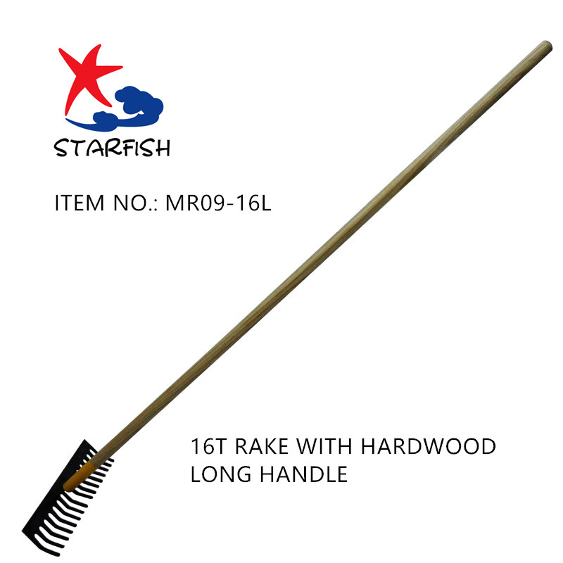 16t Rake With Hardwood Long Handle