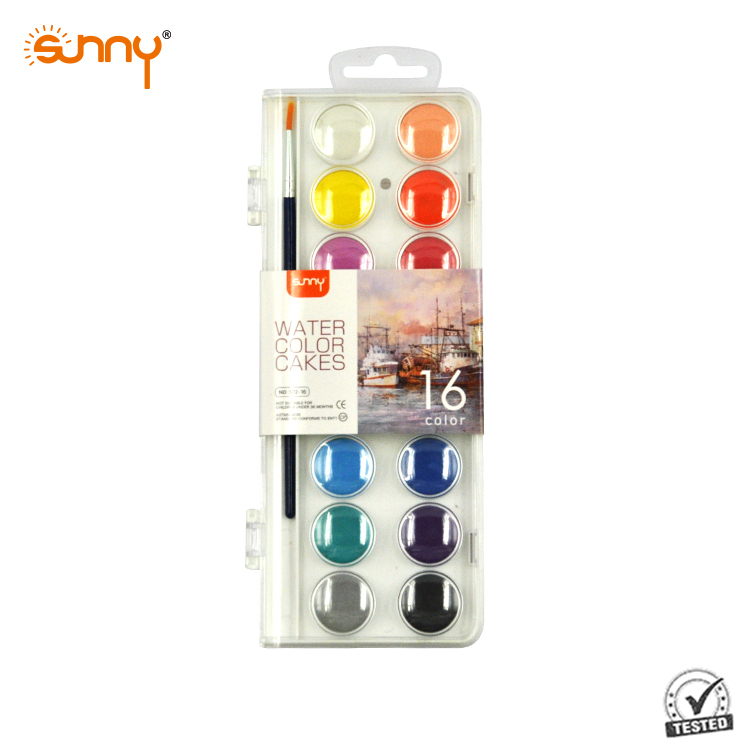 Solid paint OEM high quality solid gouache water color cake for kids and artists for painting6