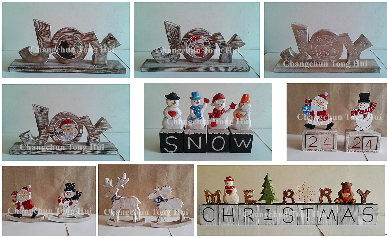 wood carved holiday decoration