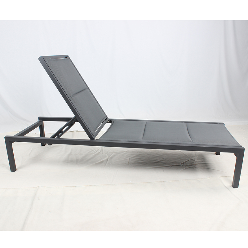 Outdoor Pool Sunbed Beach Garden Aluminum Lounge Chair Leisure Adjustable Relaxing Lounge Chair
