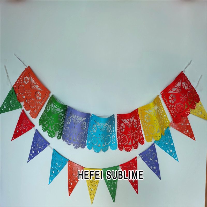 Laser cut paper bunting