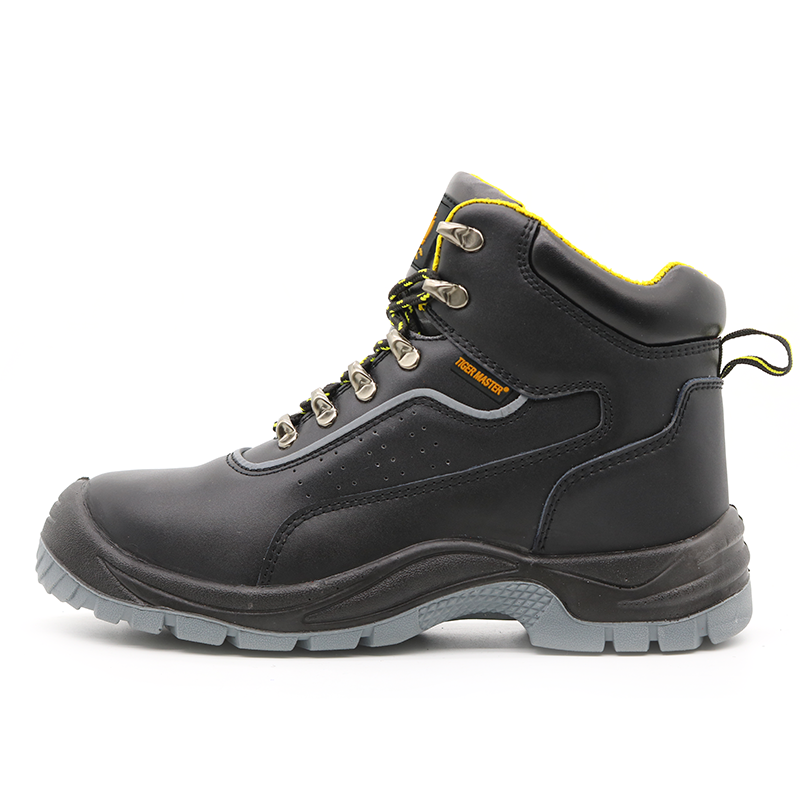 Acid oil resistant anti slip prevent puncture industrial safety shoes mid cut steel toe
