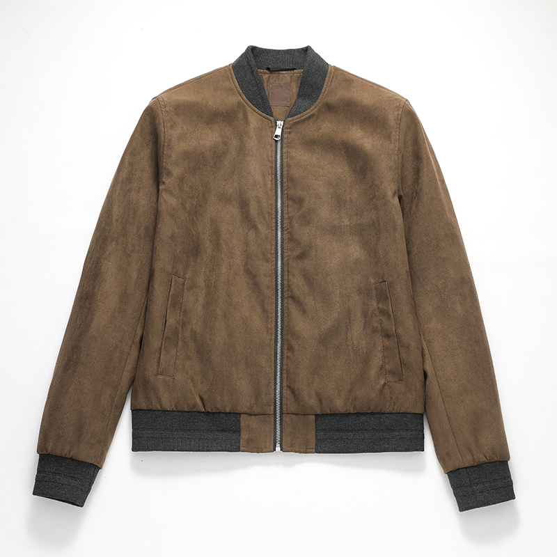 Men's Suede Bomber Jacket