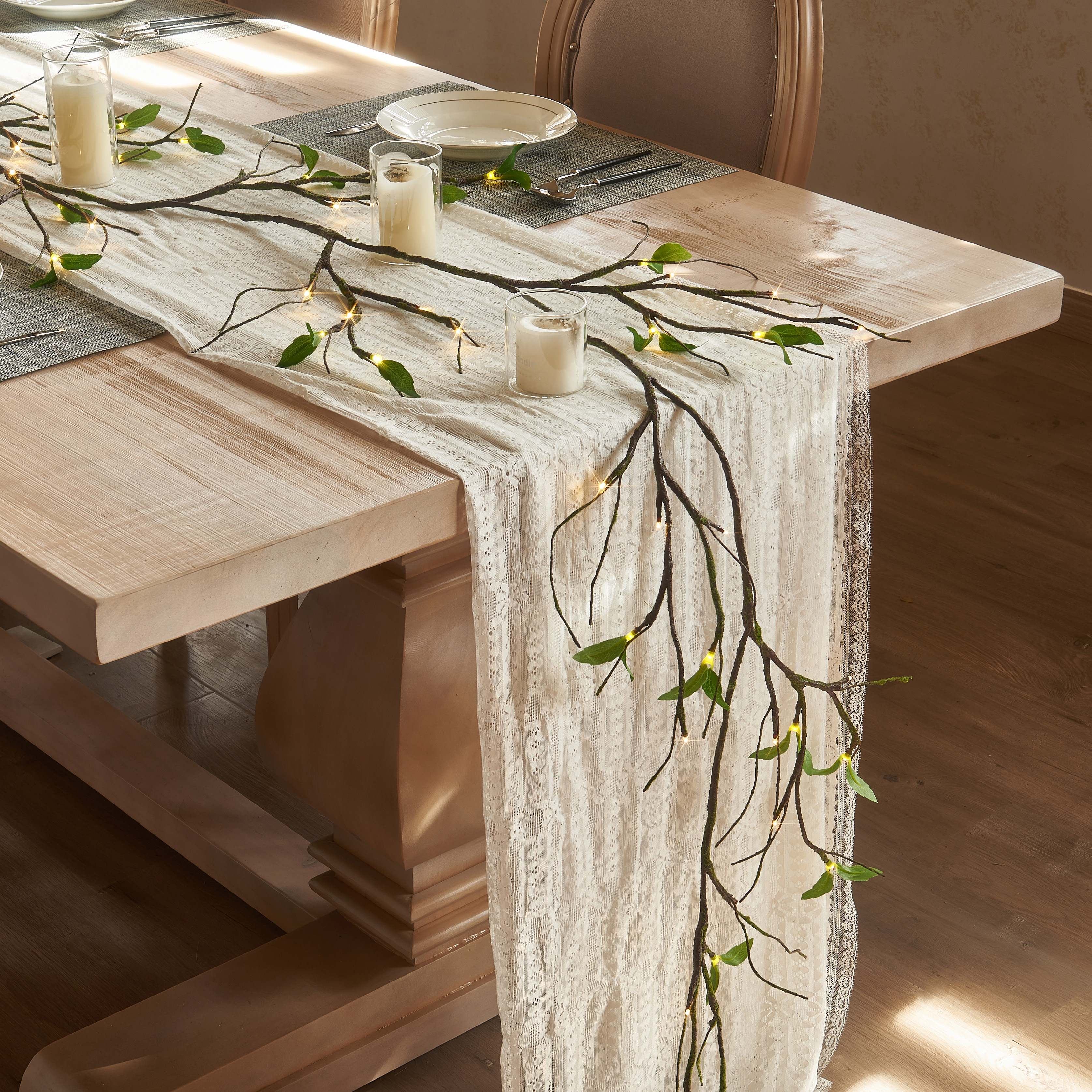Prelit Easter garland lights