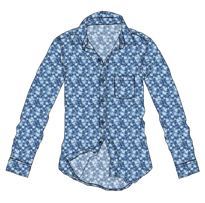Men L/S digital shirt