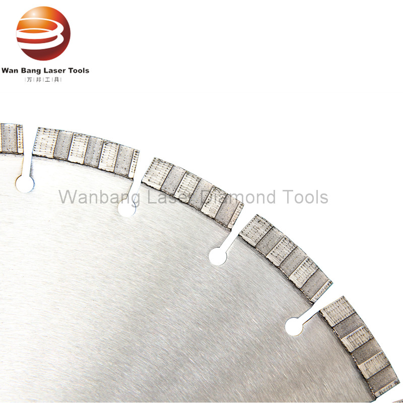 Laser welded Line up turbo array pattern segments diamond saw blade for reinforced concrete