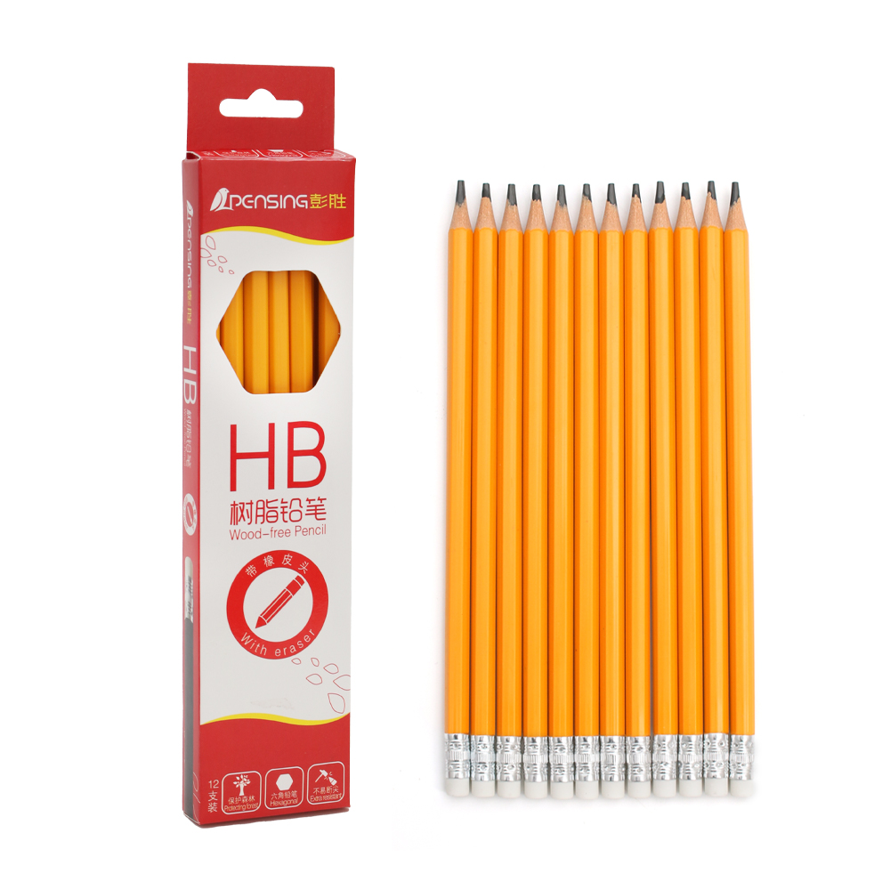 Woodfree HB pencil with eraser