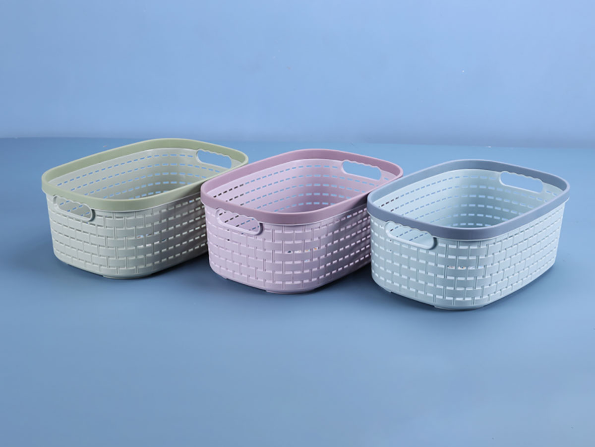 plastic storage basket