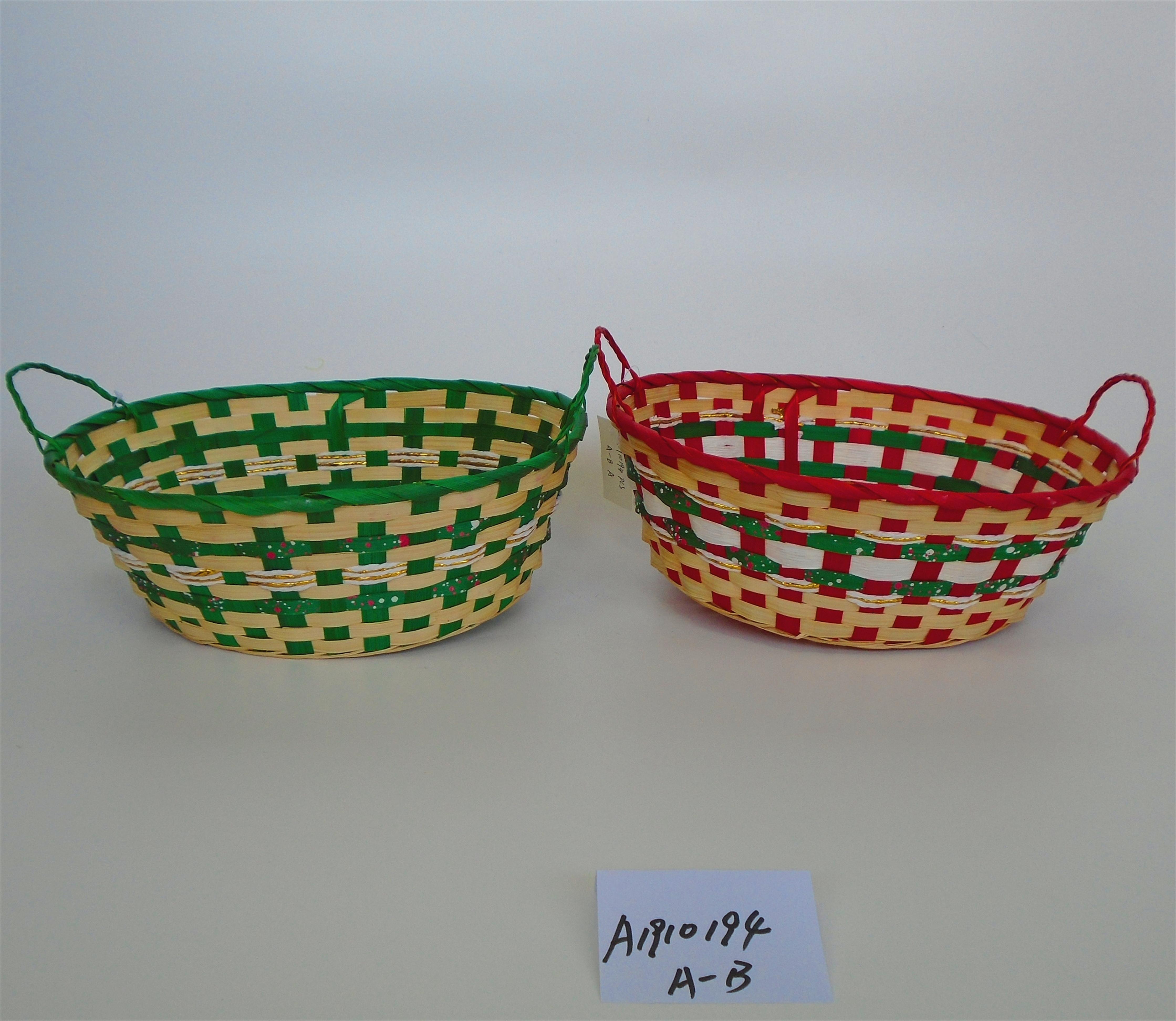 Xmas Bamboo Basket