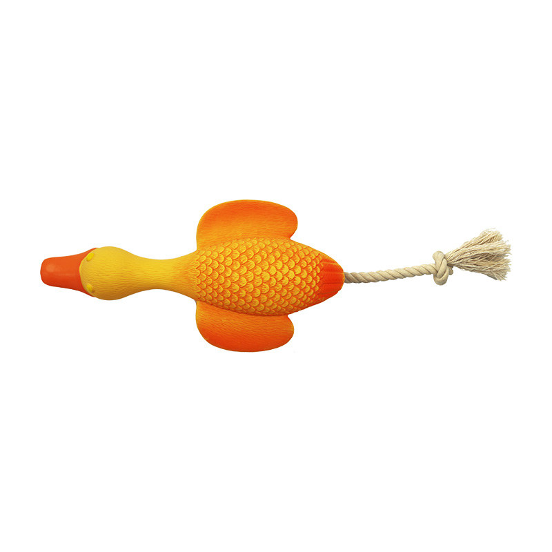 23cm Latex Wild goose with Rope-medium BB whistle Pet Toys
