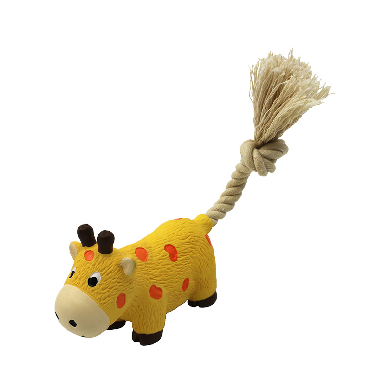 2020 Latex Dog Toy with Cotton Rope Squeaker for Fun Training Interaction Chewing