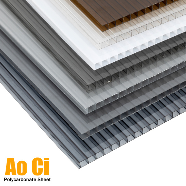 100% raw material twin wall polycarbonate hollow sheet