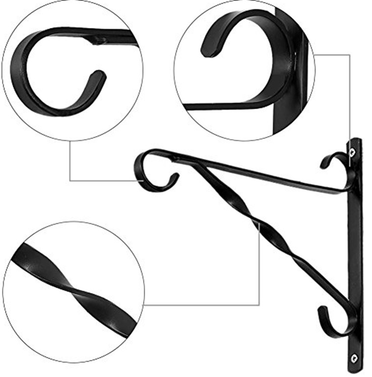 Wall hook in matt black color. (without screw)