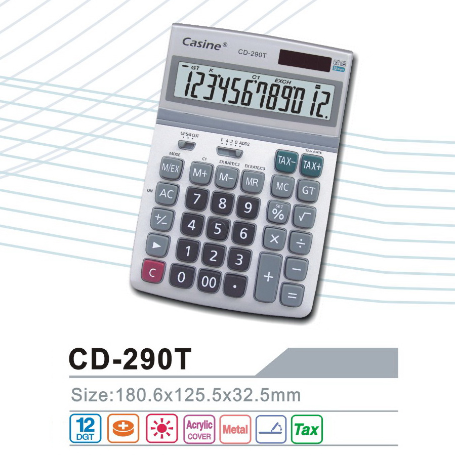 CD-290T - Calculator -12-digit desktop calculator -Casine