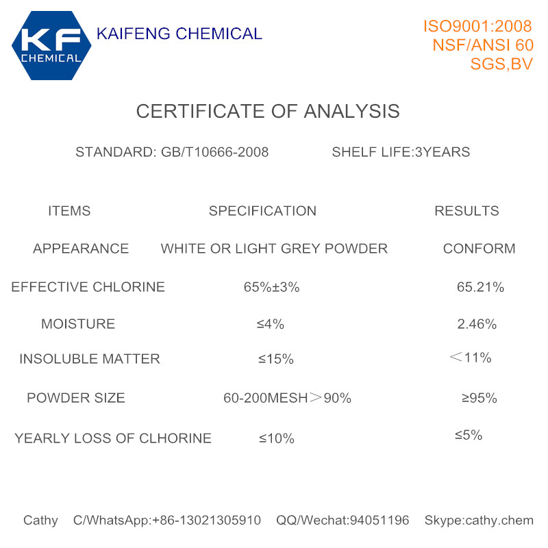 Calcium Process Calcium Hypochlorite