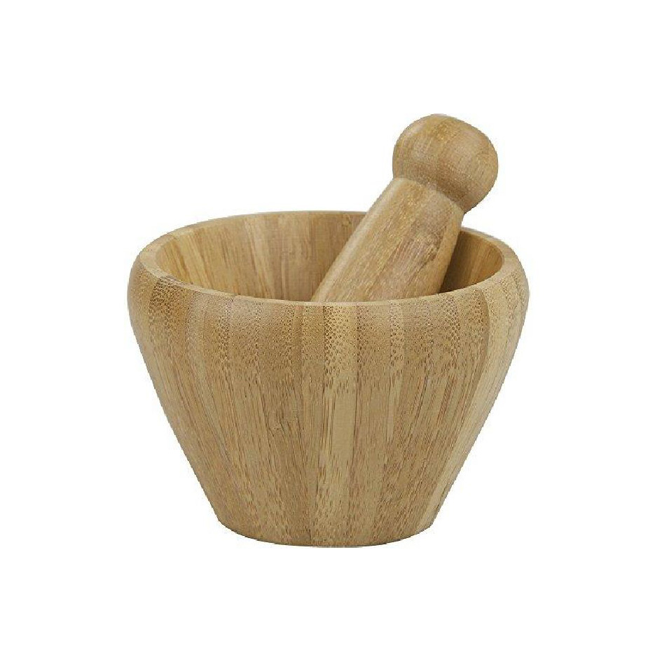Bamboo Mortar and Pestle Set