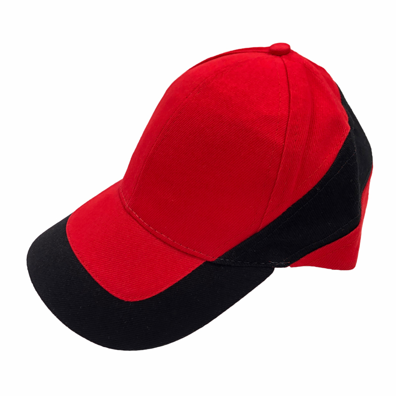 6 panel brushed cotton 2 color combination baseball cap