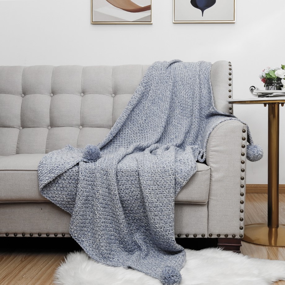 Factory direct high quality polyester acrylic blanket acrylic kiniited blanket