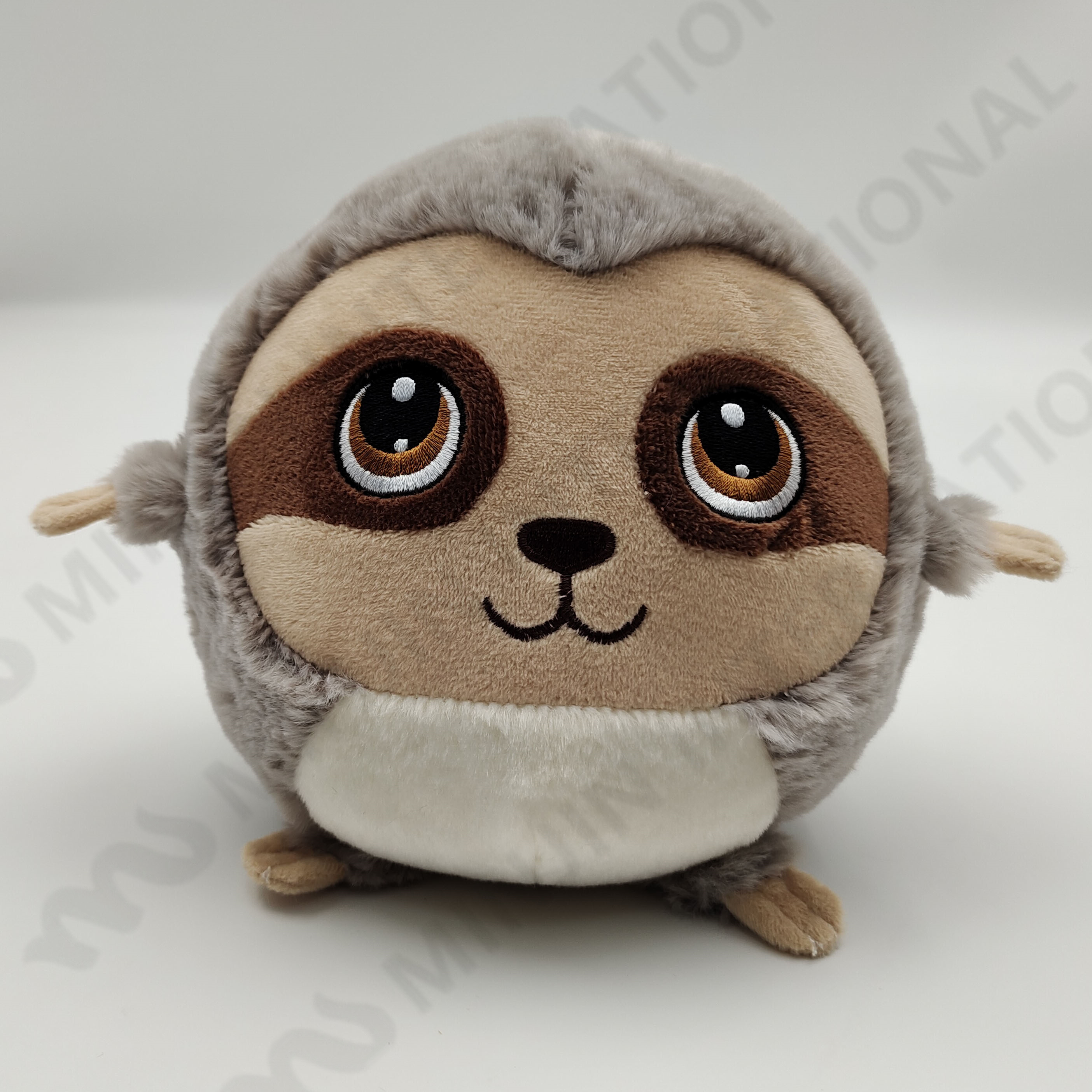 Custom fashion hot sale High quality soft stuffed plush toy cute round sloth