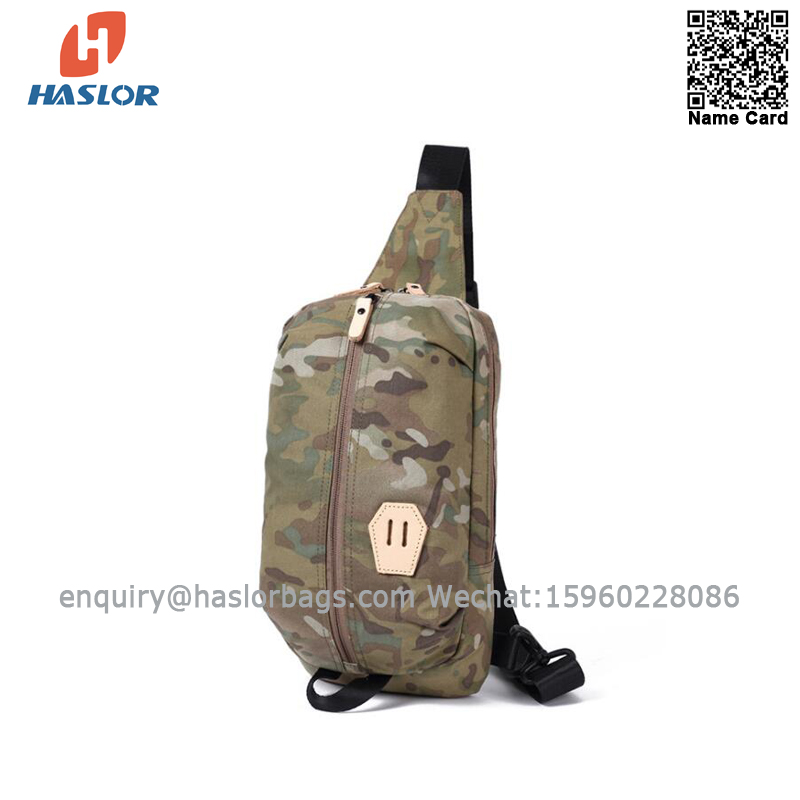 06 #A 2021 Trending Light Hiking Trip Leisure Small fanny Pack Men's Personalized Camouflage Chest Bag