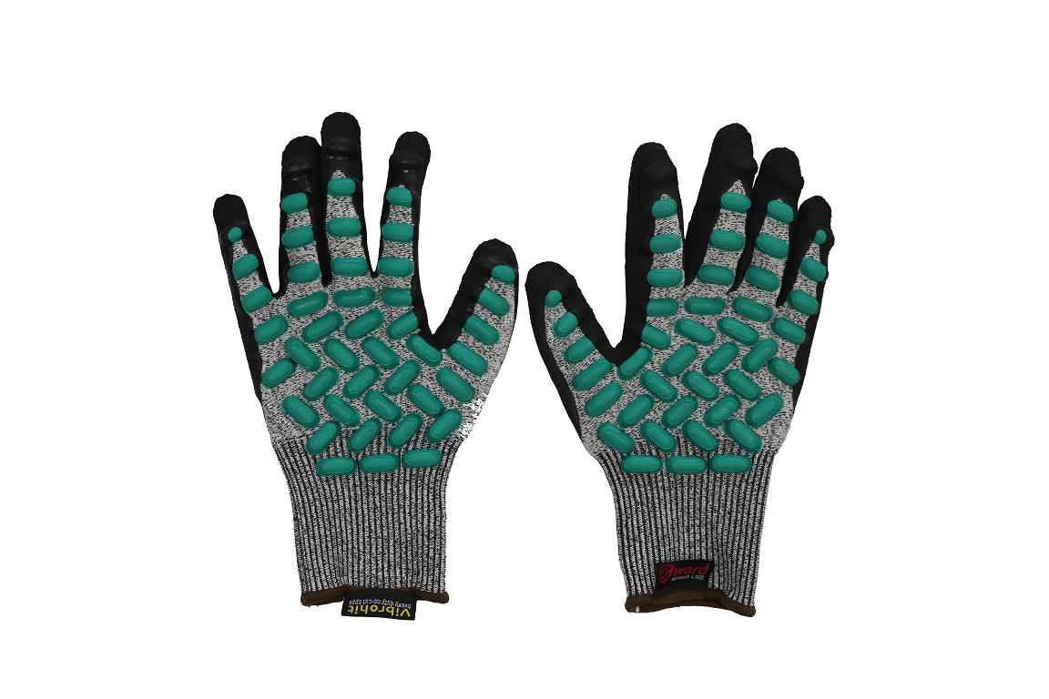 Polyester&rubber Latex Anti Vibration Working Glove